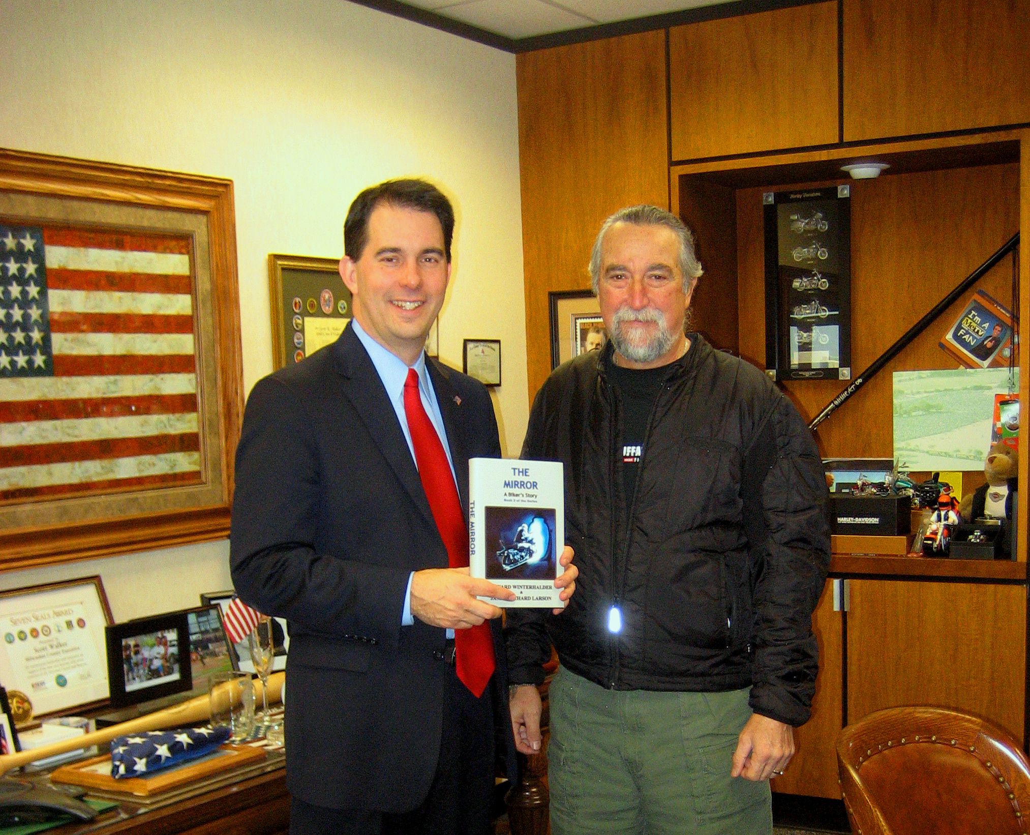Milwaukee County Executive Scott Walker and Tony Pan