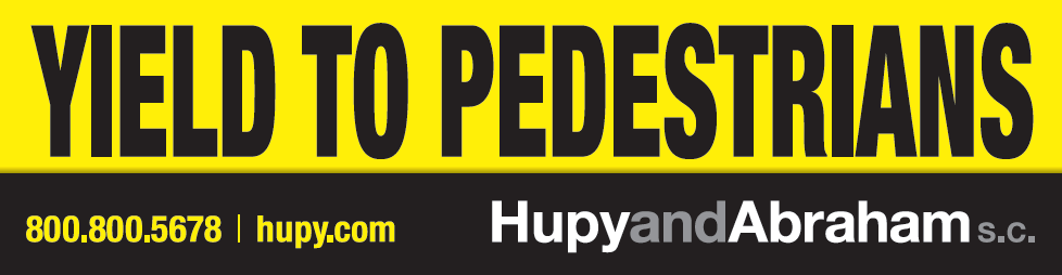 Get your FREE "Yield to Pedestrians" Sticker!