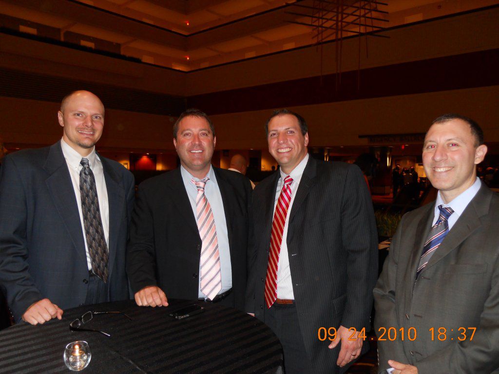 Hupy & Abraham Attorneys Todd Korb, Jason Abraham, Tom Perlberg and Evan Claditis at the 2010 NAACP Freedom Fund Dinner